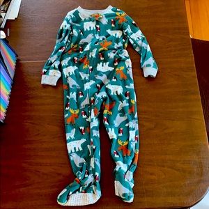 Fleece footie pajama 3T